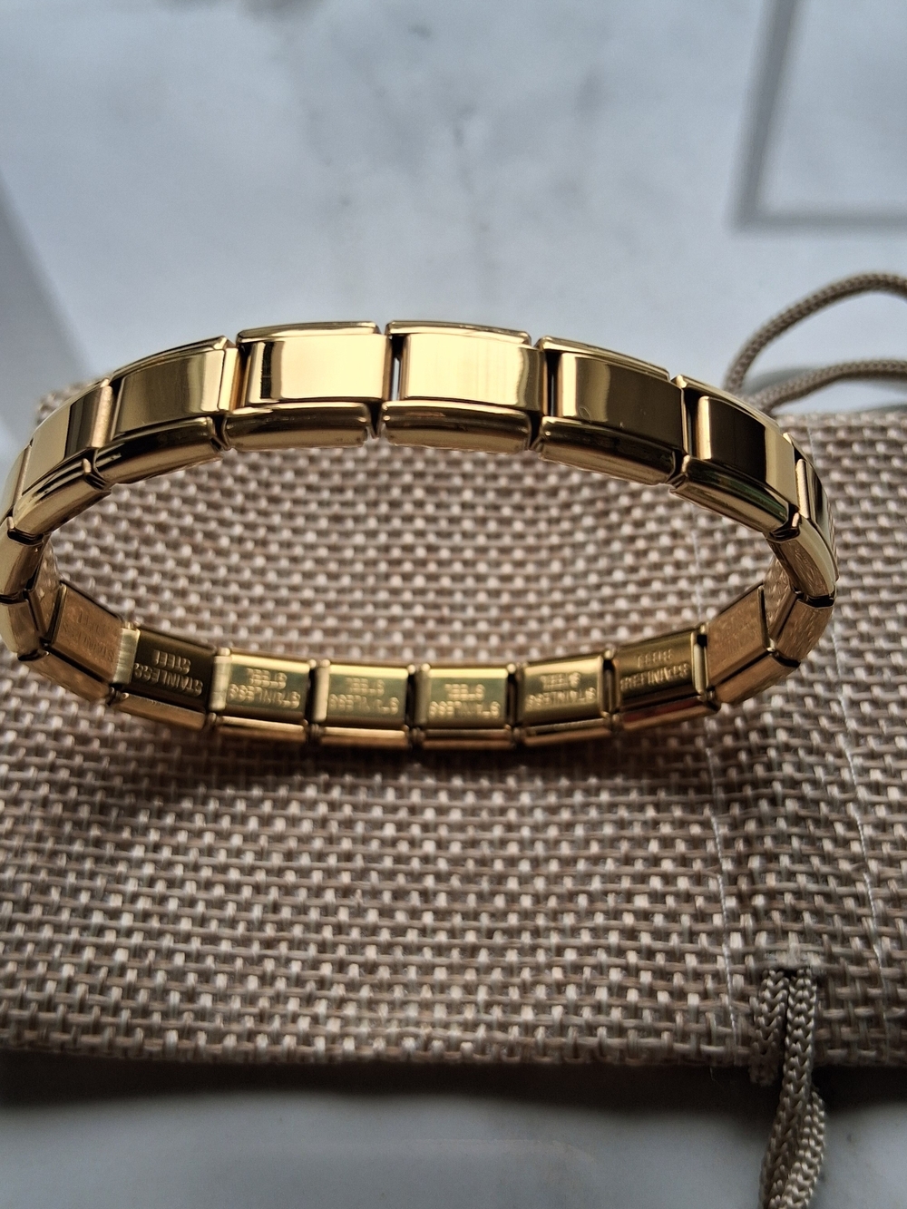 Gold-Tone Stainless Steel Stretch Bracelet - Women's Fashion Jewelry
